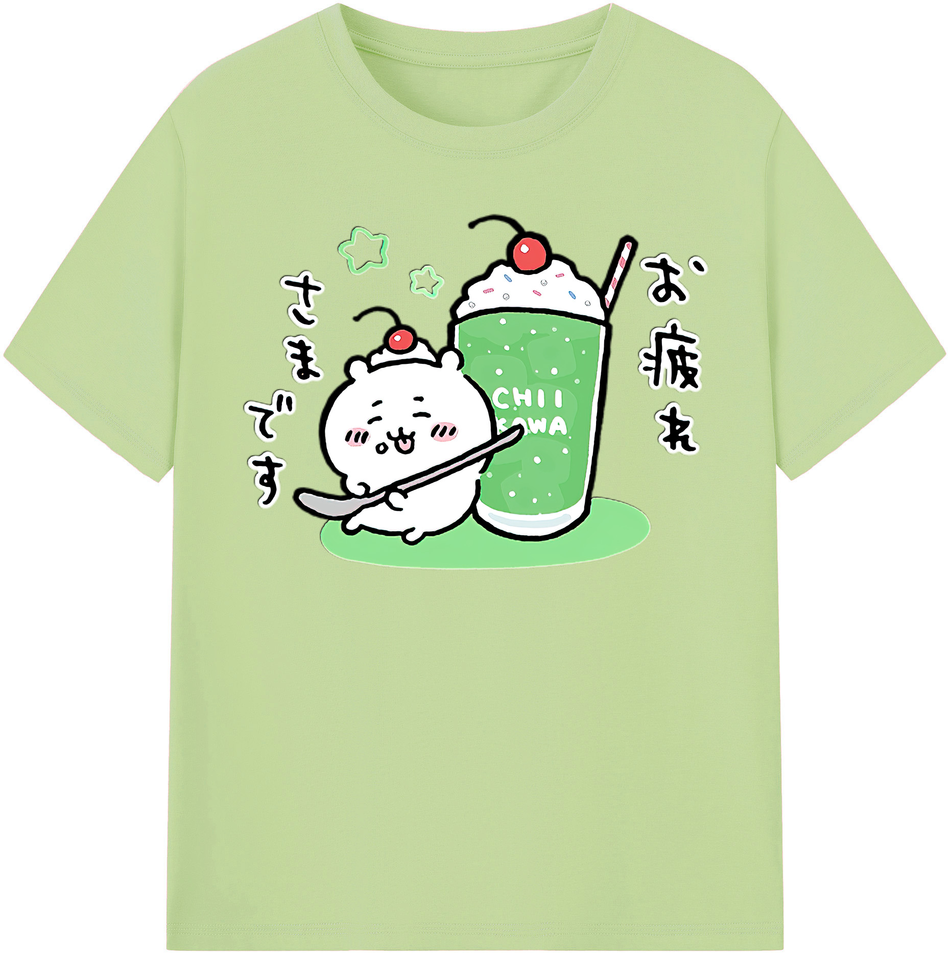 （画像用） ちいかわ ちいかわ Chii-kawa chiikawa 綿100％半袖Tシャツ（フロントプリント）